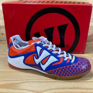 NIB Warrior Youth Skreamer Indoor Soccer Shoe. Youth Size 5.5 Orange/Blue/White